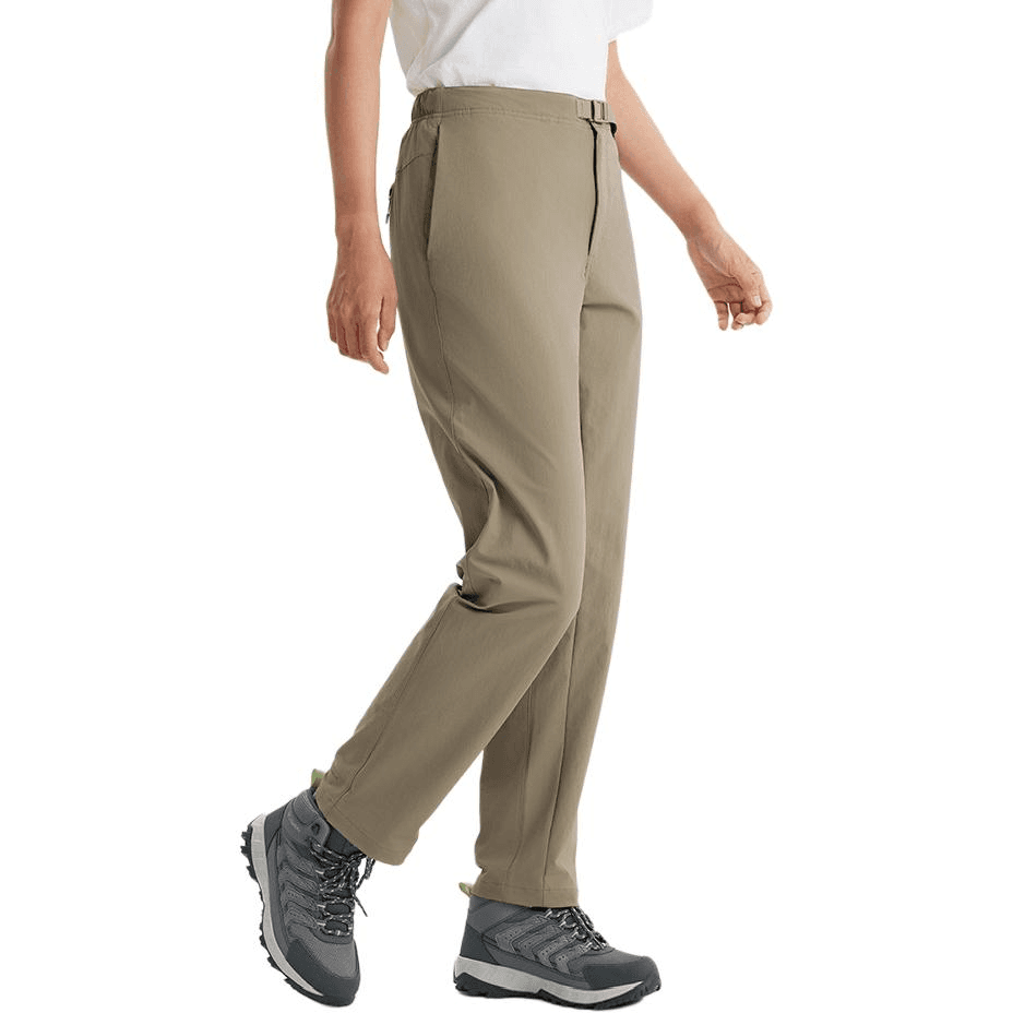 Штаны Columbia Outdoor Minimalistnyy Odnotonnyy Myagkiy Pryamoy Fason Sportivnyye Bryuki Dlya Zhenshchin Svetlo-korichnevyy - изображение 2