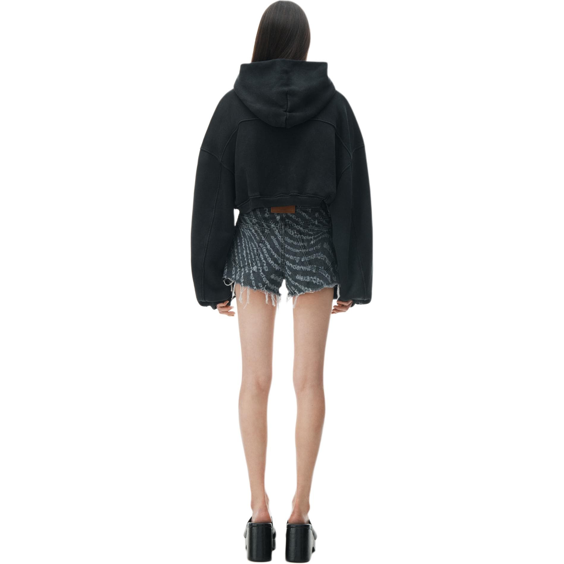 Alexander Wang SS24 Джинсовые шорты Женские Серые - изображение 3