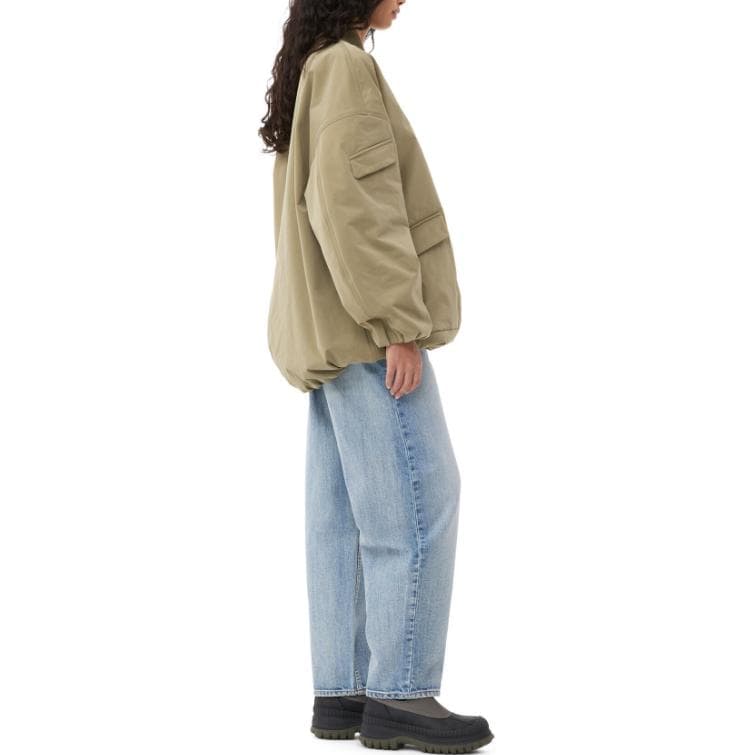 Куртка GANNI Green Light Twill Oversized Bomber Jacket - изображение 5