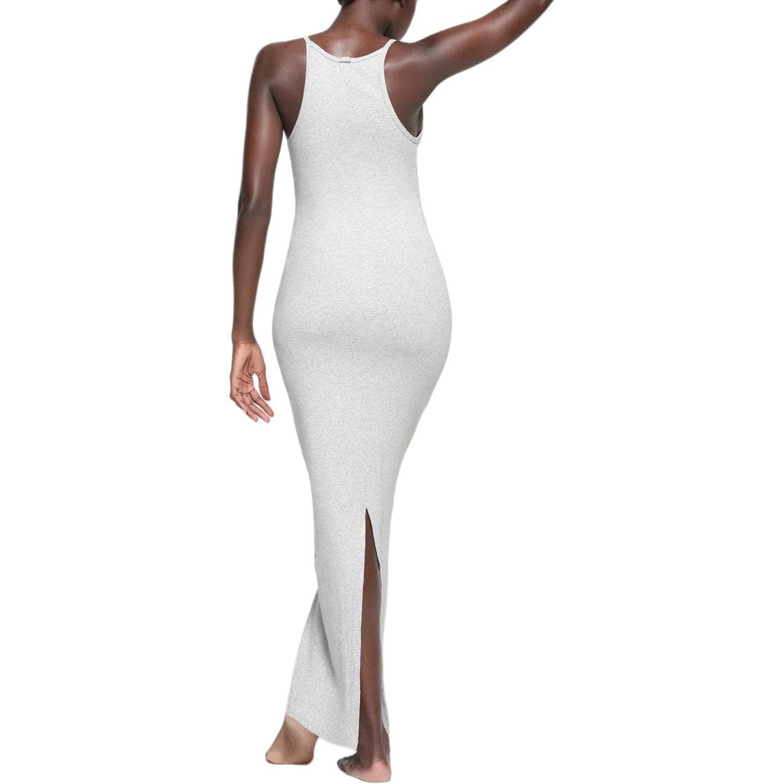 SKIMS Cotton Rib Long Cami Dress Light Heather Grey - изображение 3
