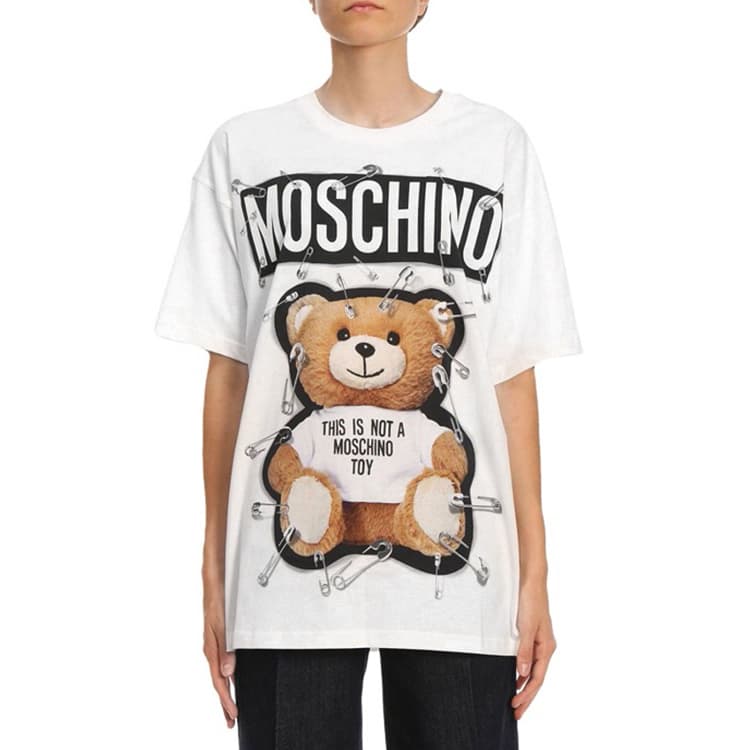 Футболка Moschino Bear Pin T-Shirt White - изображение 3