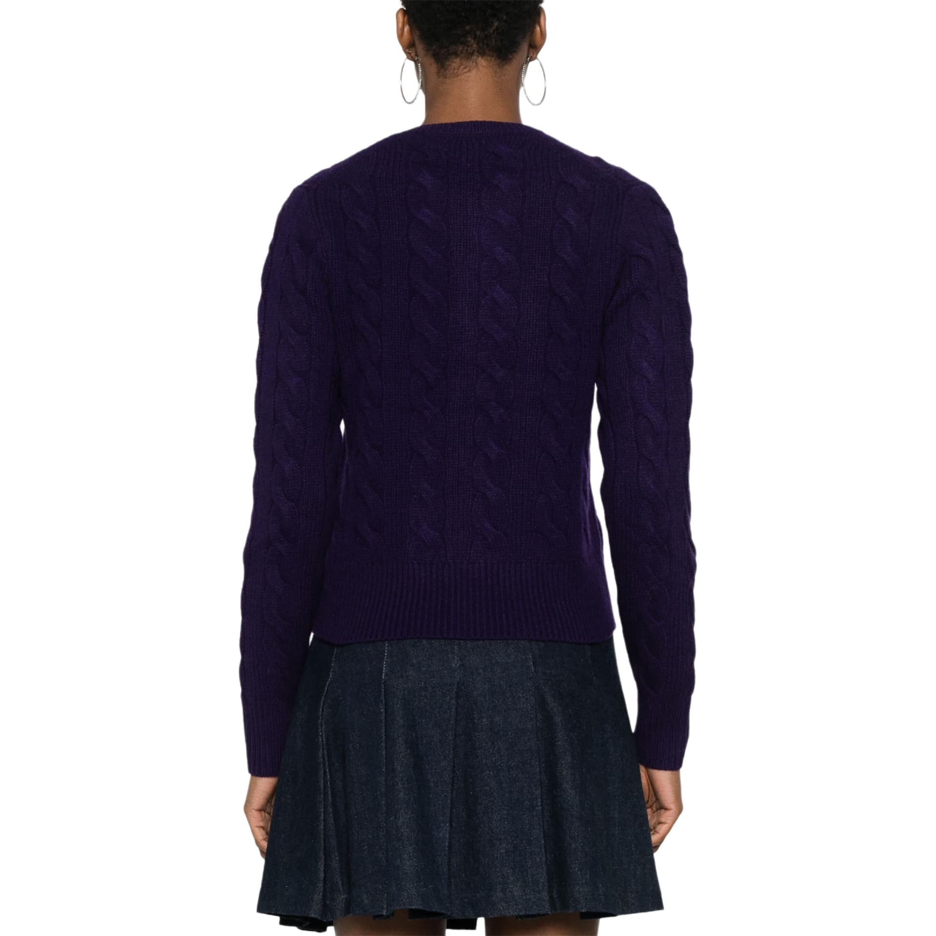 Кардиган Polo Ralph Lauren FW24 Свитер Стандартный размер Женские Фиолетовый - изображение 4