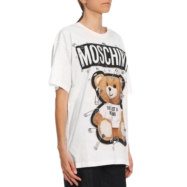 Футболка Moschino Bear Pin T-Shirt White - изображение 5