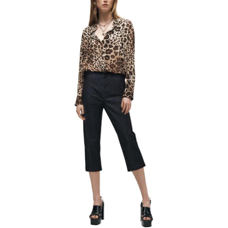Штаны ZARA ZW Повседневные брюки женские синие - изображение 5