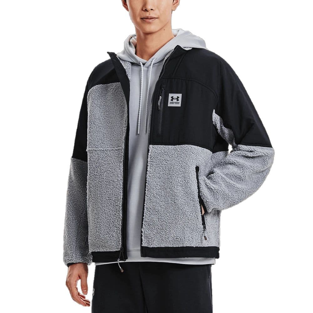 Куртка Under Armour MissionSwacket UA Boucle Куртки и Пальто Мужской Стальной - изображение 4