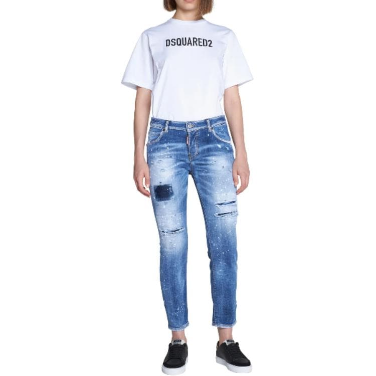 Джинсы DSQUARED 2 Синие Женские Джинсы - изображение 3