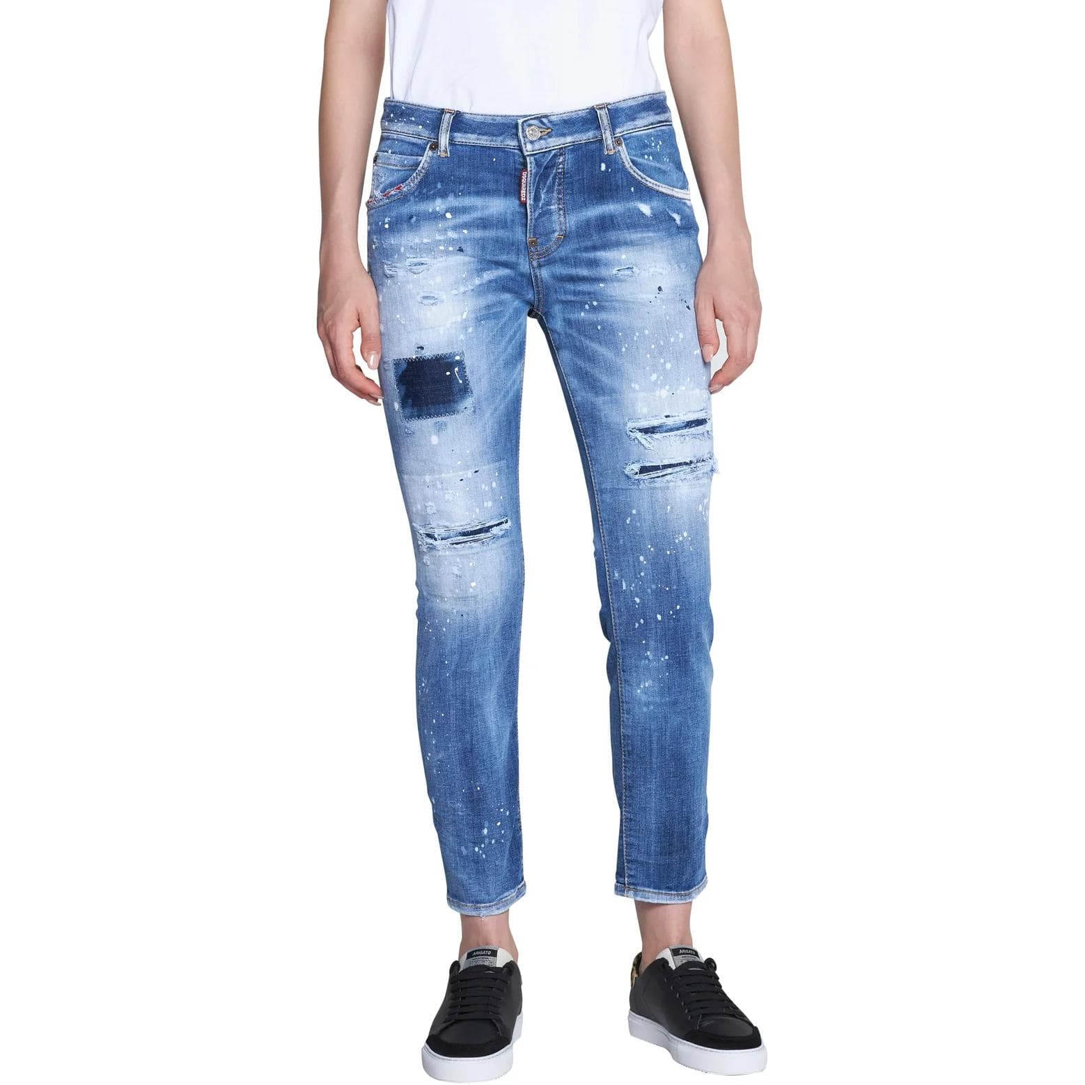 Джинсы DSQUARED 2 Синие Женские Джинсы - изображение 2