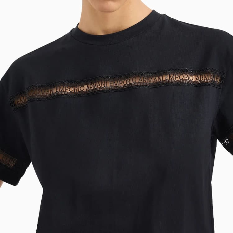 Футболка EMPORIO ARMANI T-рубашка женская черная - изображение 6