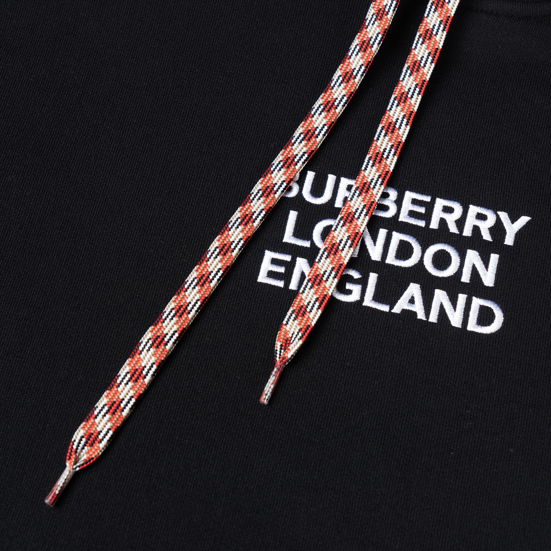 Худи Burberry Embroidered Logo Hoodie Black - изображение 3