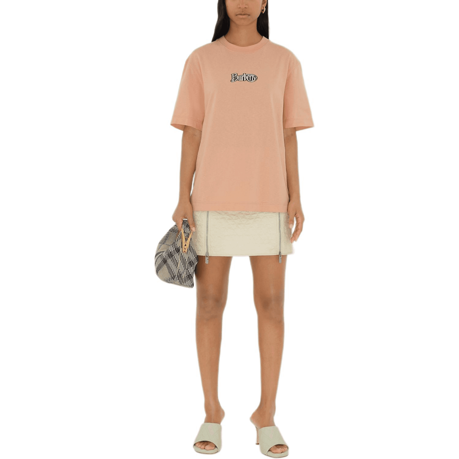 Футболка Burberry T-рубашка женская цветочно-розовая - изображение 2