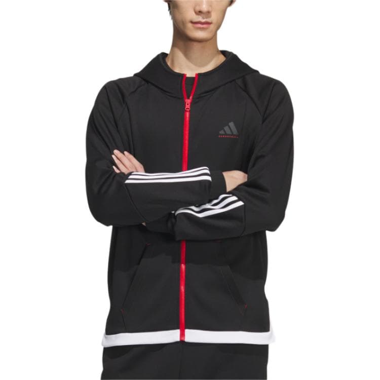 Куртка Adidas С капюшоном Куртки и Пальто Мужской Черный - изображение 2