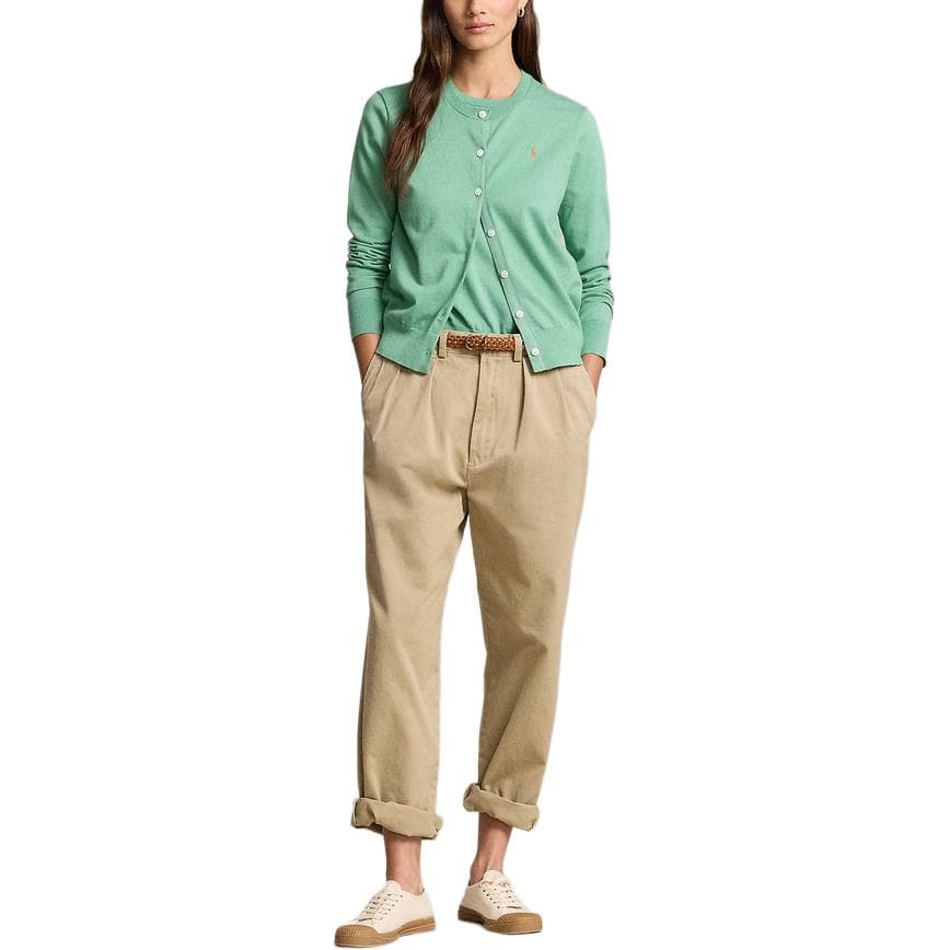 Кофта Polo Ralph Lauren FW24 Трикотаж Свободный покрой Женские Светло-зеленый - изображение 4