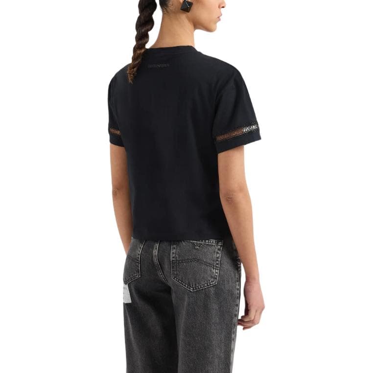 Футболка EMPORIO ARMANI T-рубашка женская черная - изображение 3