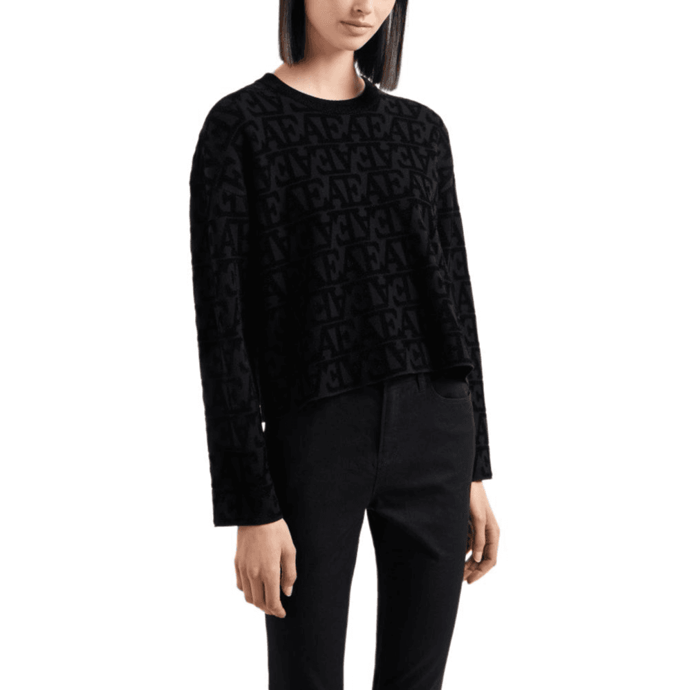 Кофта EMPORIO ARMANI FW24 Трикотаж Женский Черный - изображение 4