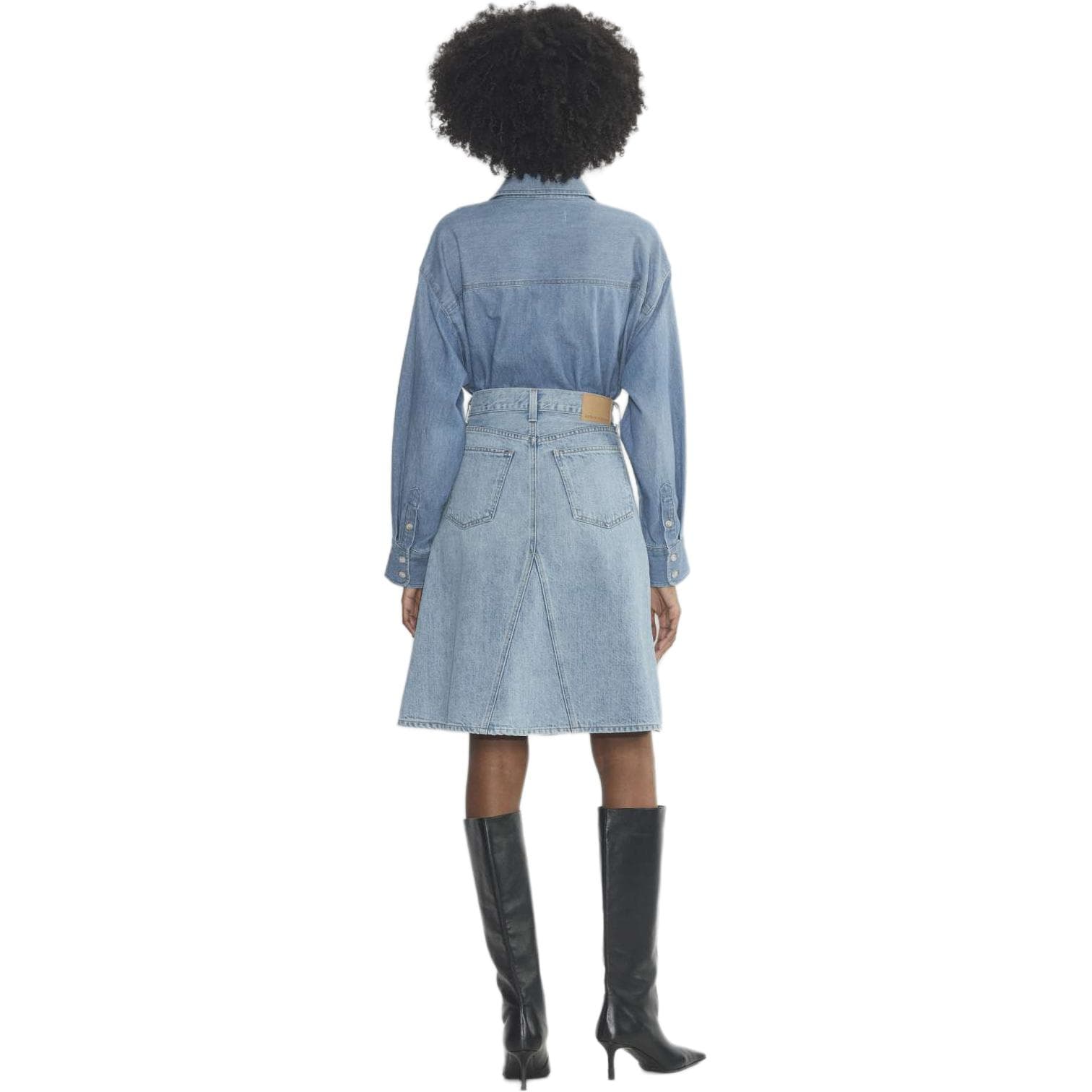 ARITZIA FW24 Деним FORUM Юбка из денима '90-х MIDI Женская BLEU Синий - изображение 4