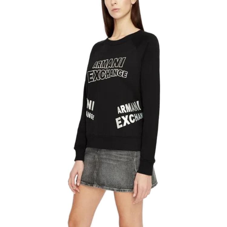 Худи ARMANI EXCHANGE Толстовка Женская Черная - изображение 4