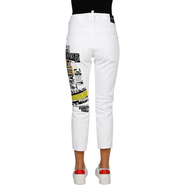 Джинсы DSQUARED 2 Белые Женские Джинсы - изображение 3