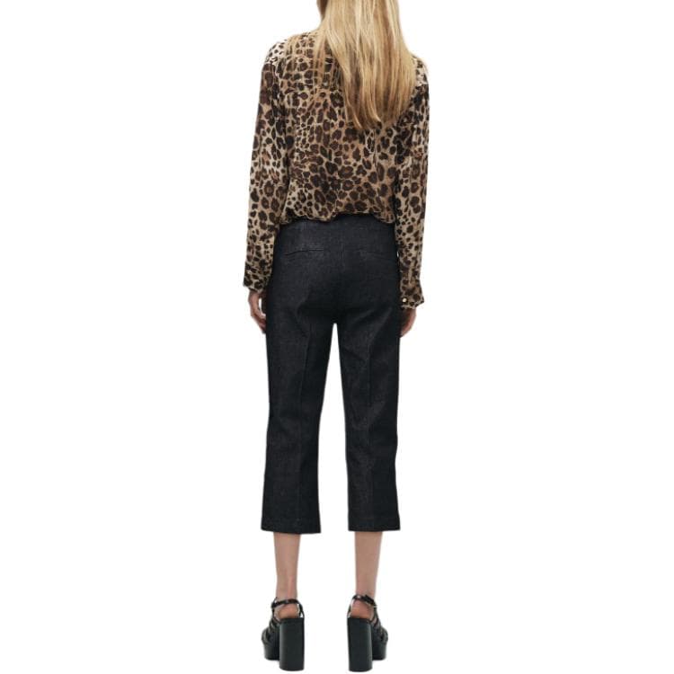 Штаны ZARA ZW Повседневные брюки женские синие - изображение 4