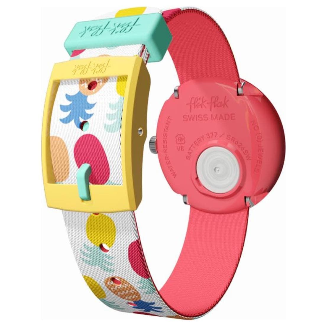 Часы SWATCH Flik Flak Кварцевый механизм 30 м водонепроницаемость детские часы 32 мм белый циферблат пластиковый корпус - изображение 3