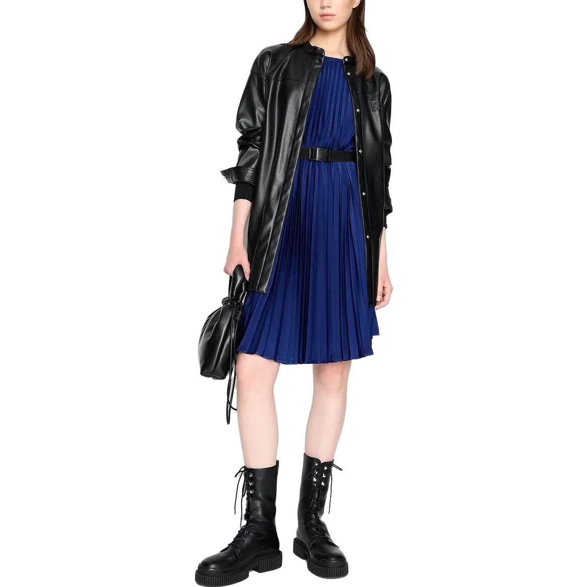 Платье ARMANI EXCHANGEAE FW23 Длинное платье с длинными рукавами для женщин - изображение 3