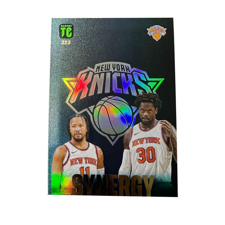 Коллекционные карточки PANINI Knicks Маленькие звезды-близнецы Brunson Randle и т.д. Коллекция Рефракция Брат Баскетбольная Карта РАРная Карта - изображение 1