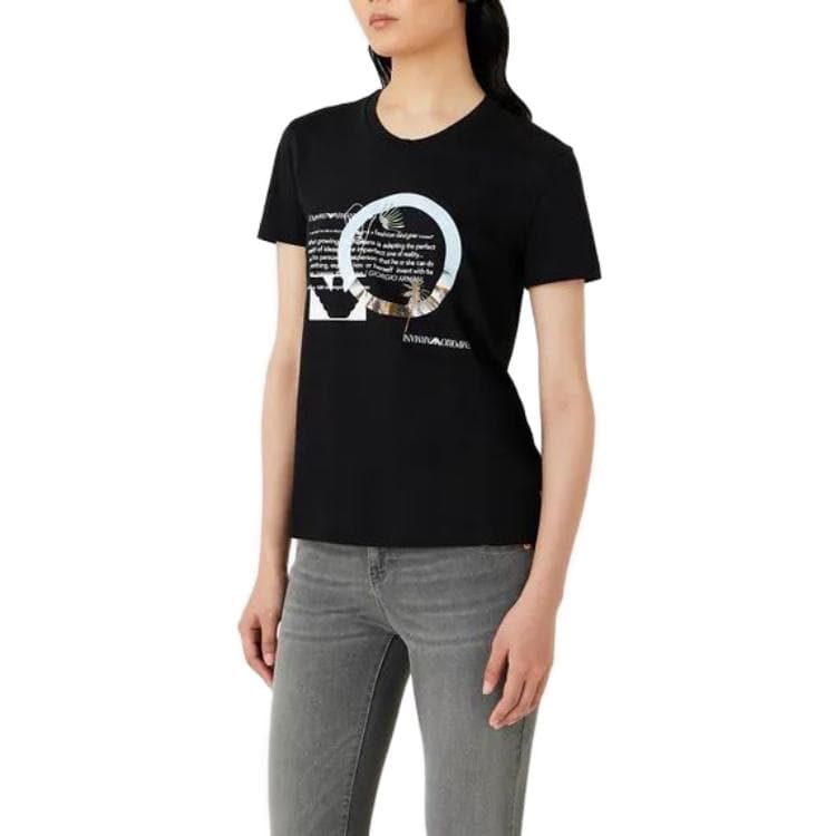 Футболка EMPORIO ARMANI T-Shirt In Jersey Organico Con Stampa Citazione Giorgio Armani T - изображение 3