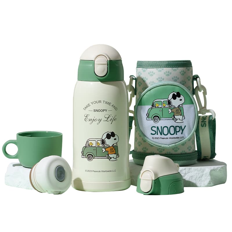 SNOOPY Детская термокружка из нержавеющей стали 316 мужская и женская практичная чашка для воды объем 600 мл - изображение 2