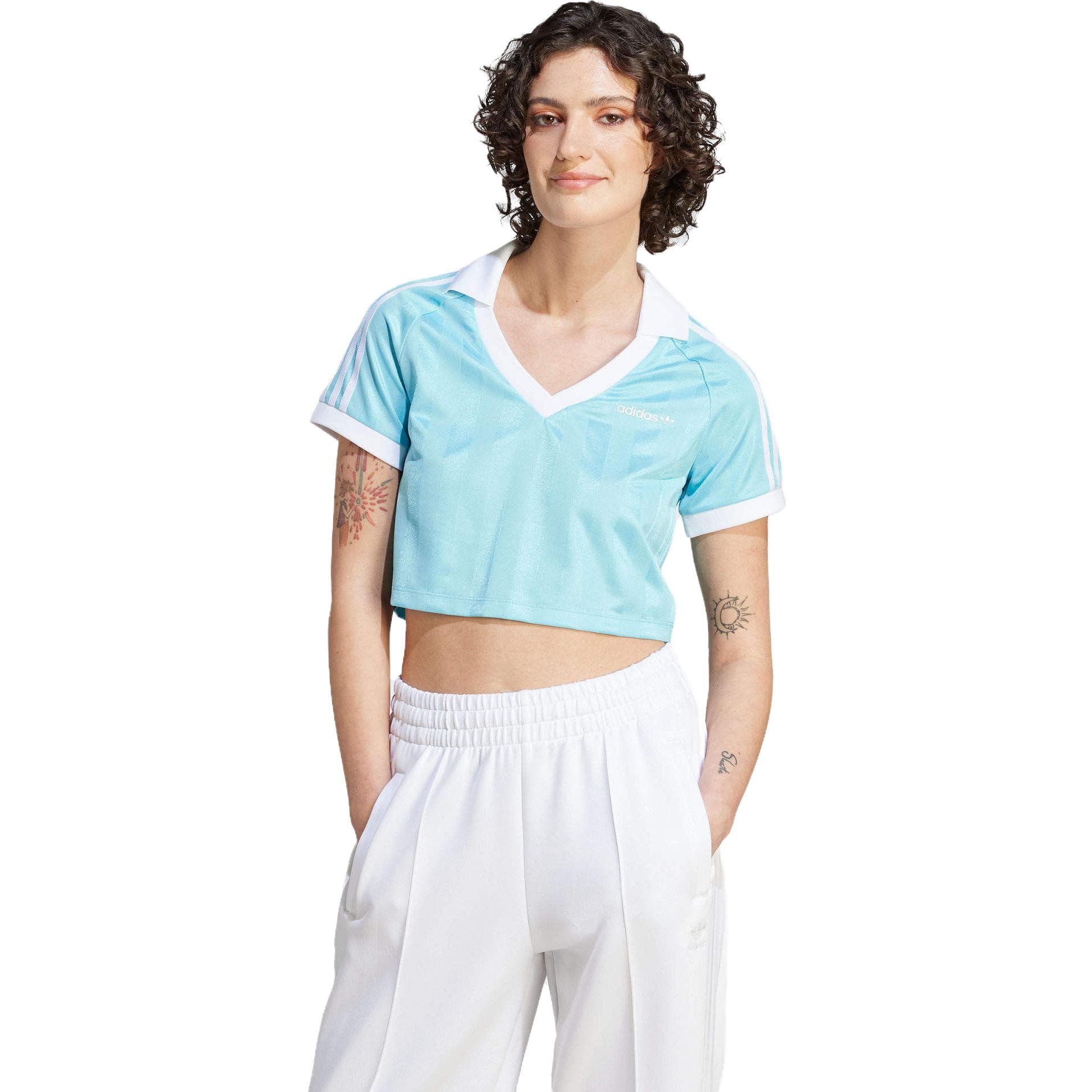 Футболка Adidas Originals T-Shirt Женская Светло-Синяя - изображение 2