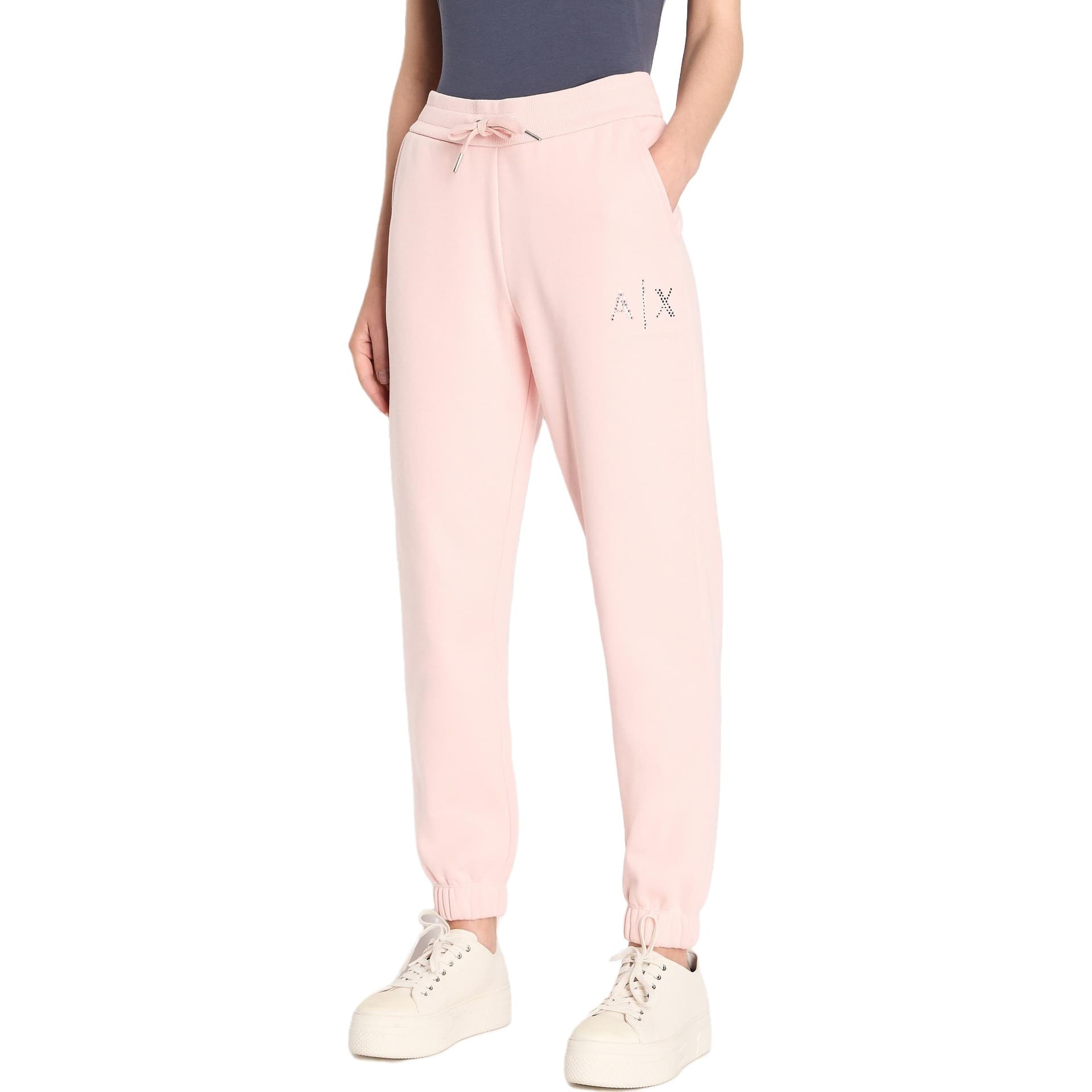Штаны ARMANI EXCHANGE Светло-розовые Женские Повседневные Брюки - изображение 4