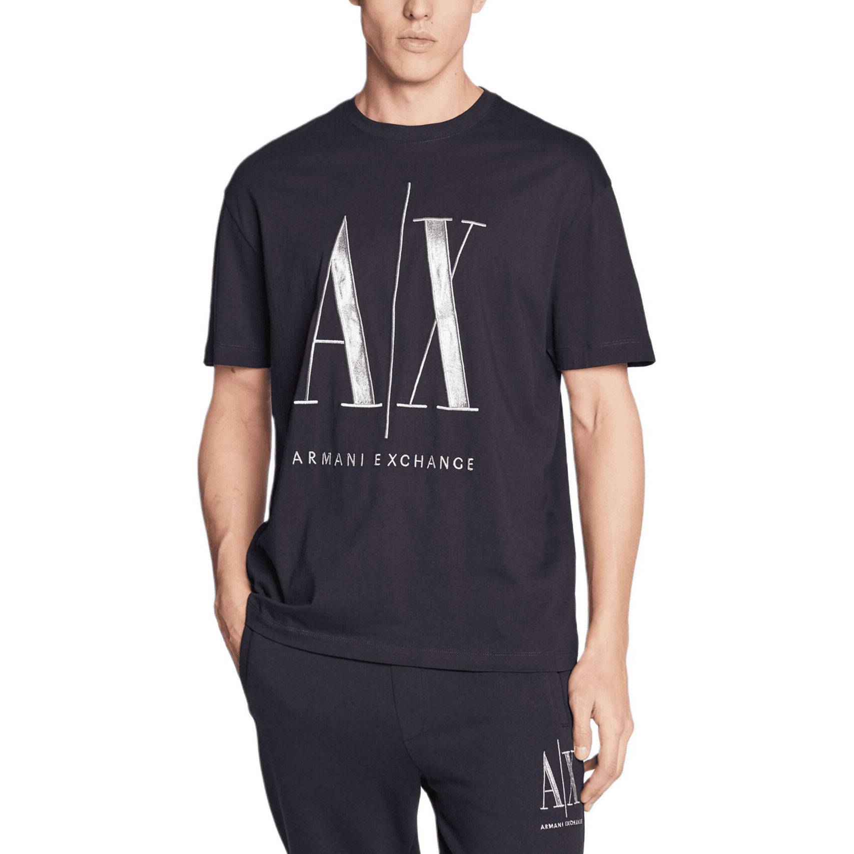 Футболка ARMANI EXCHANGE AE T Рубашка Мужская Темно-Морской Синий - изображение 3