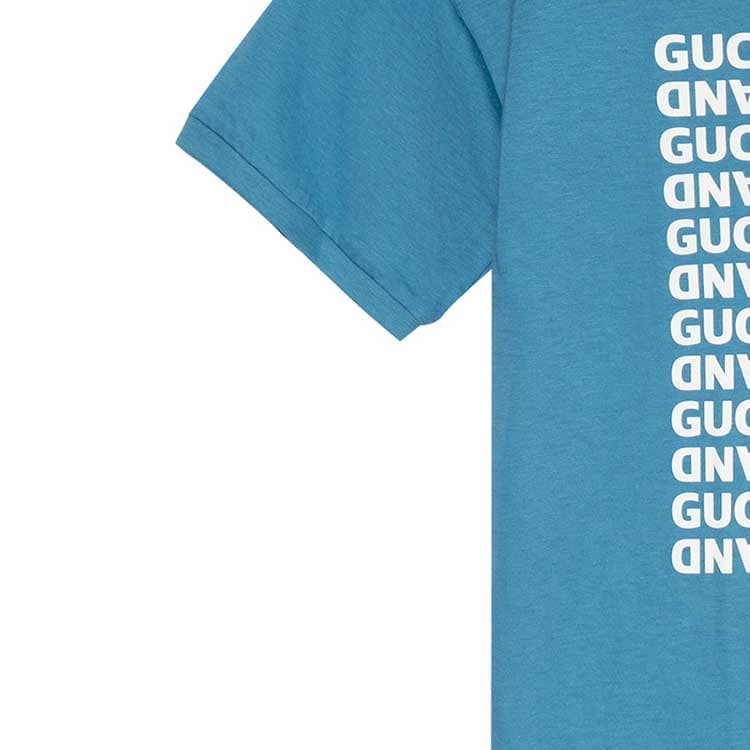 Футболка Gucci FW22 Blue T-Shirt Kids - изображение 5