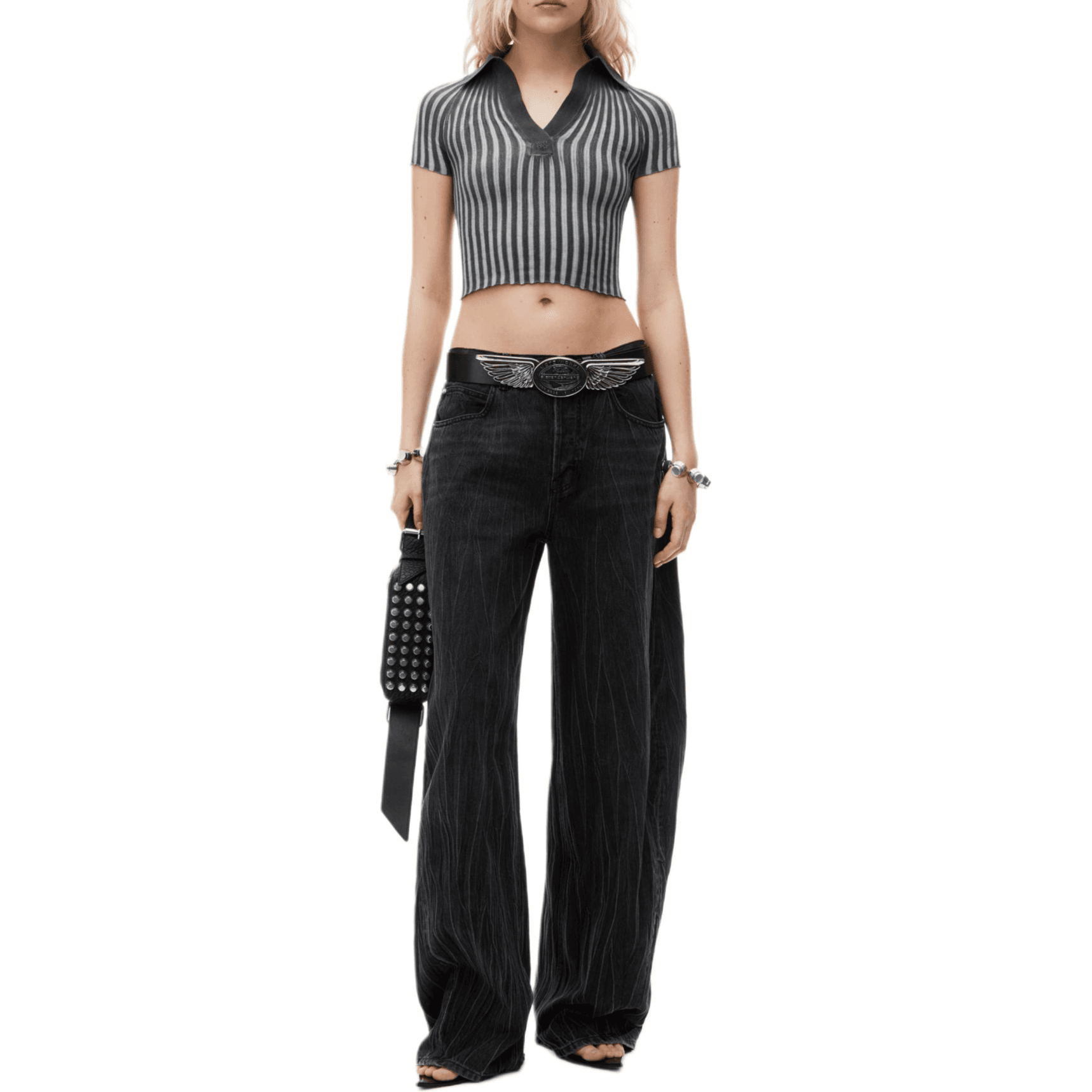Alexander Wang FW24 Ribbed Knit Polo - изображение 3