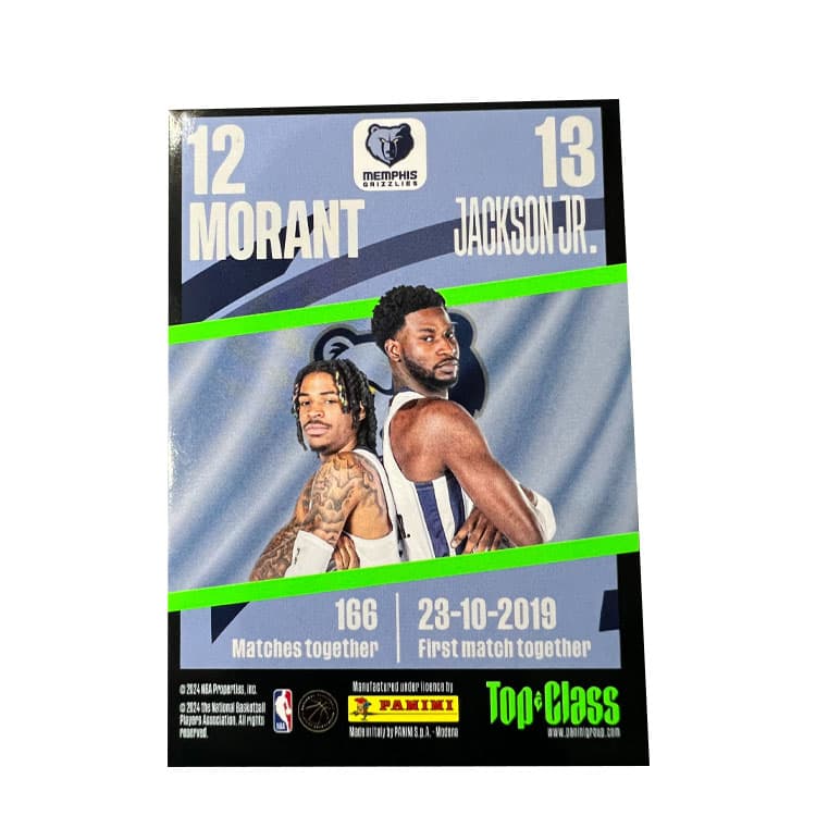 Коллекционные карточки PANINI Grizzlies Команда Ja Морант JJJ Jackson TC Коллекция Рефракция Брат Баскетбольная Карта Звезда Карта РАРная Карта - изображение 2