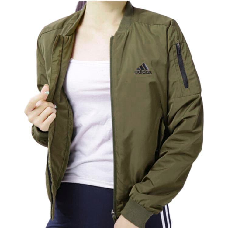 Adidas Зелёный Женские Бейсбольные куртки - изображение 3
