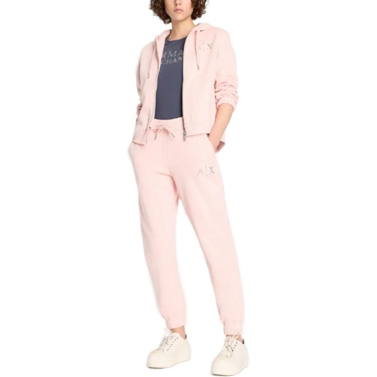 Штаны ARMANI EXCHANGE Светло-розовые Женские Повседневные Брюки - изображение 3