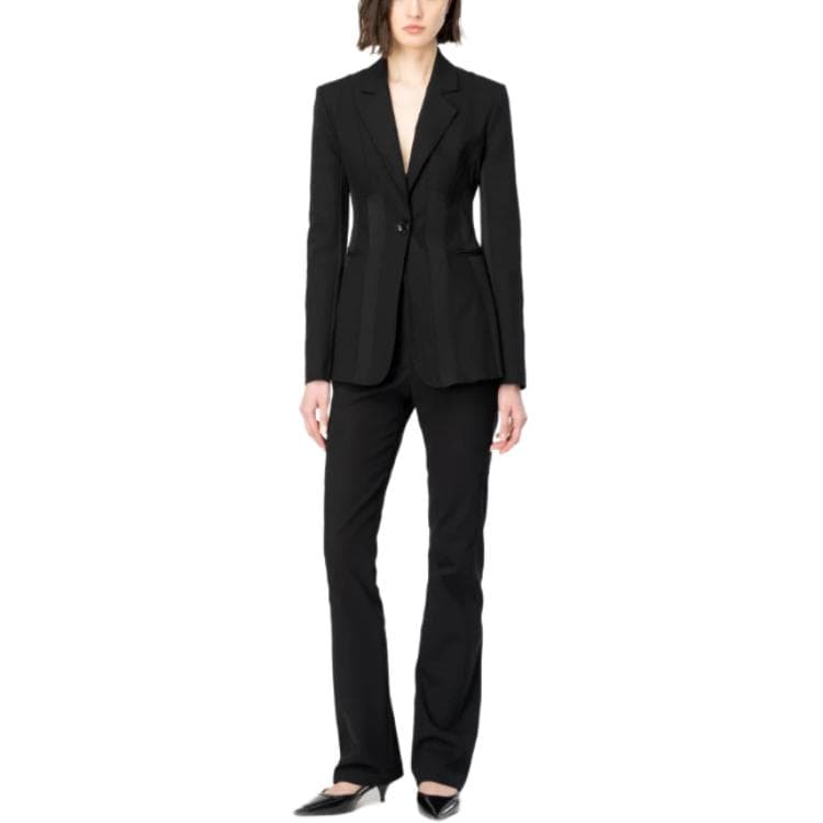 PINKO Dual-Fabric Single-Breasted Blazer - изображение 4