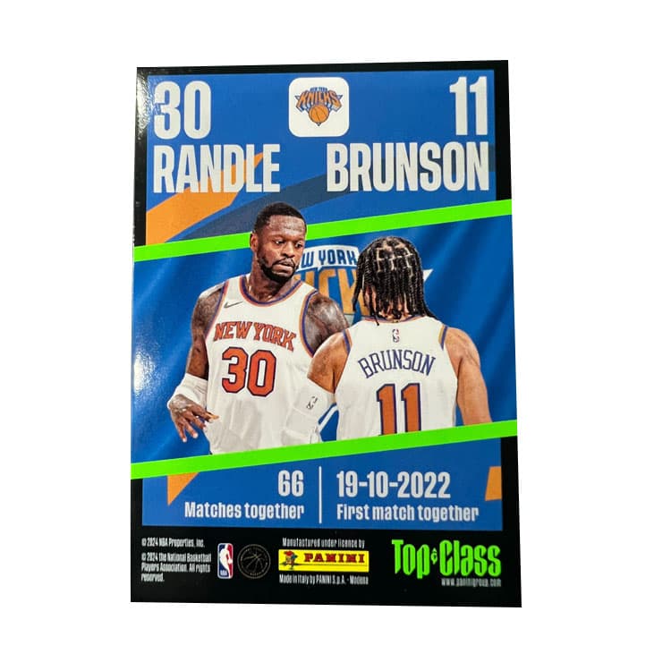 Коллекционные карточки PANINI Knicks Маленькие звезды-близнецы Brunson Randle и т.д. Коллекция Рефракция Брат Баскетбольная Карта РАРная Карта - изображение 2