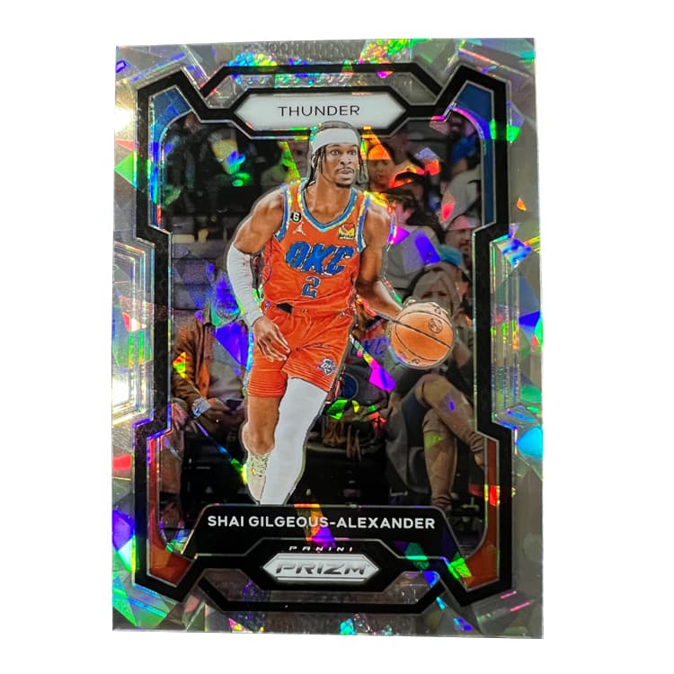 Коллекционные карточки PANINI THUNDER Ядерный Шай Гилджус Александр Prizm Ледяной Треснение Ультра Странный Рефракция Игровая Карточка - изображение 1