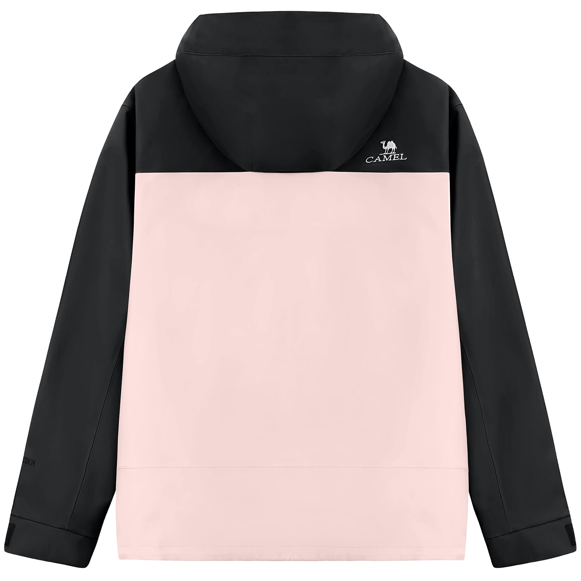 CAMEL Ветровка для женщин, серия All-Weather, Тушань, классическая для походов, с контрастными цветами, водонепроницаемая, дышащая, со съемной подкладкой - изображение 2