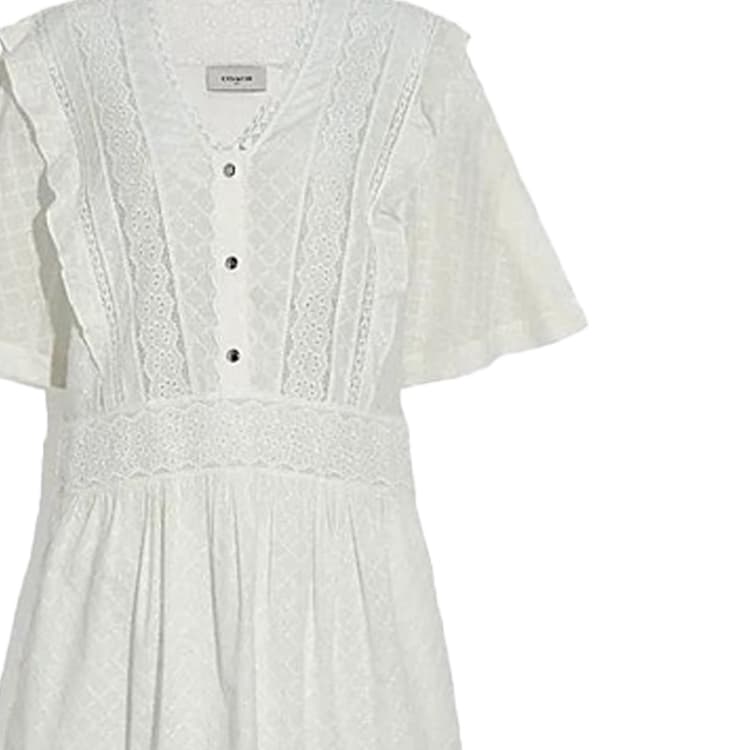 Платье COACH Короткое платье с короткими рукавами для женщин - изображение 2