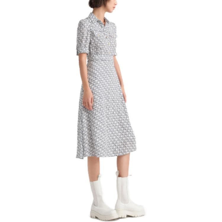 Платье KARL LAGERFELD Короткий Sleeved Платье Женские Многоцветный - изображение 6