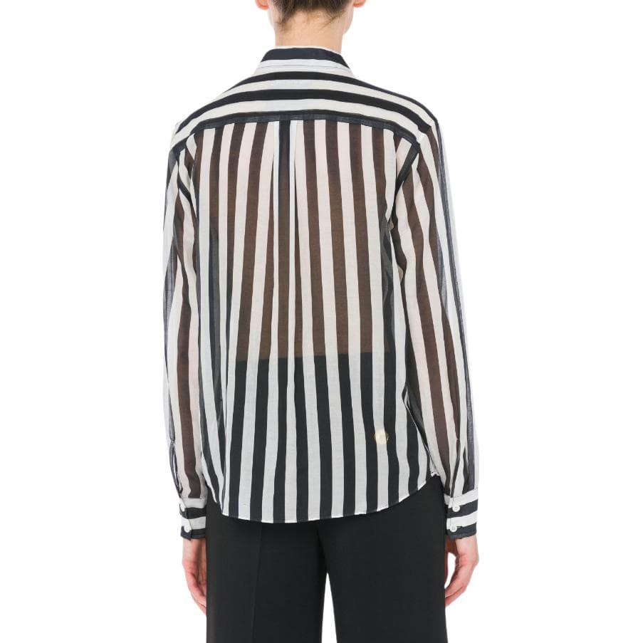 Блузка MOSCHINO Archive Stripes Cotton And Silk Muslin Shirt - изображение 3