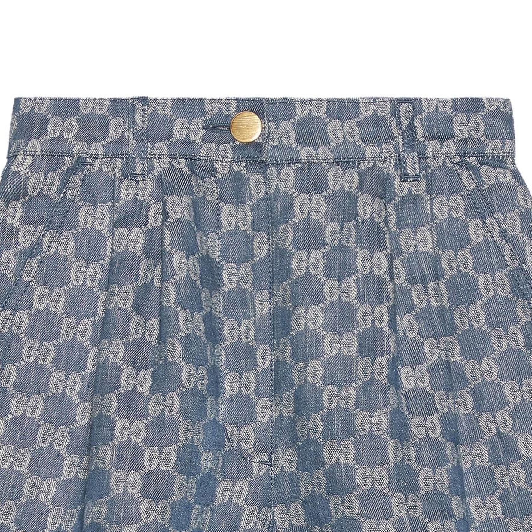 Шорты GUCCI FW23 Повседневные шорты Женские Синие - изображение 2