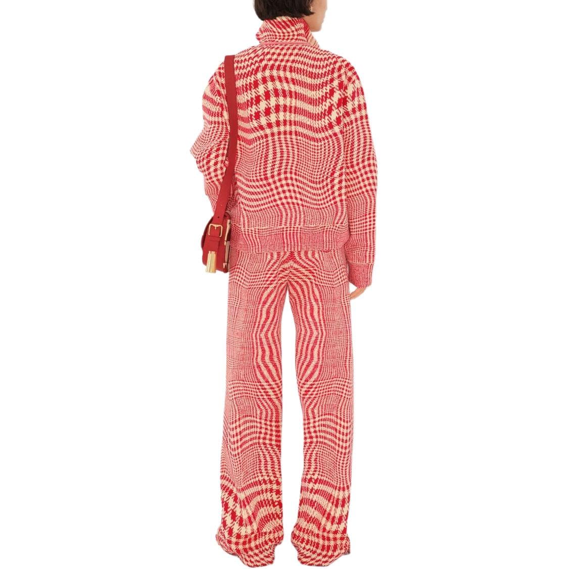 Штаны Burberry Warped Houndstooth Nylon Blend Track Pants - изображение 4
