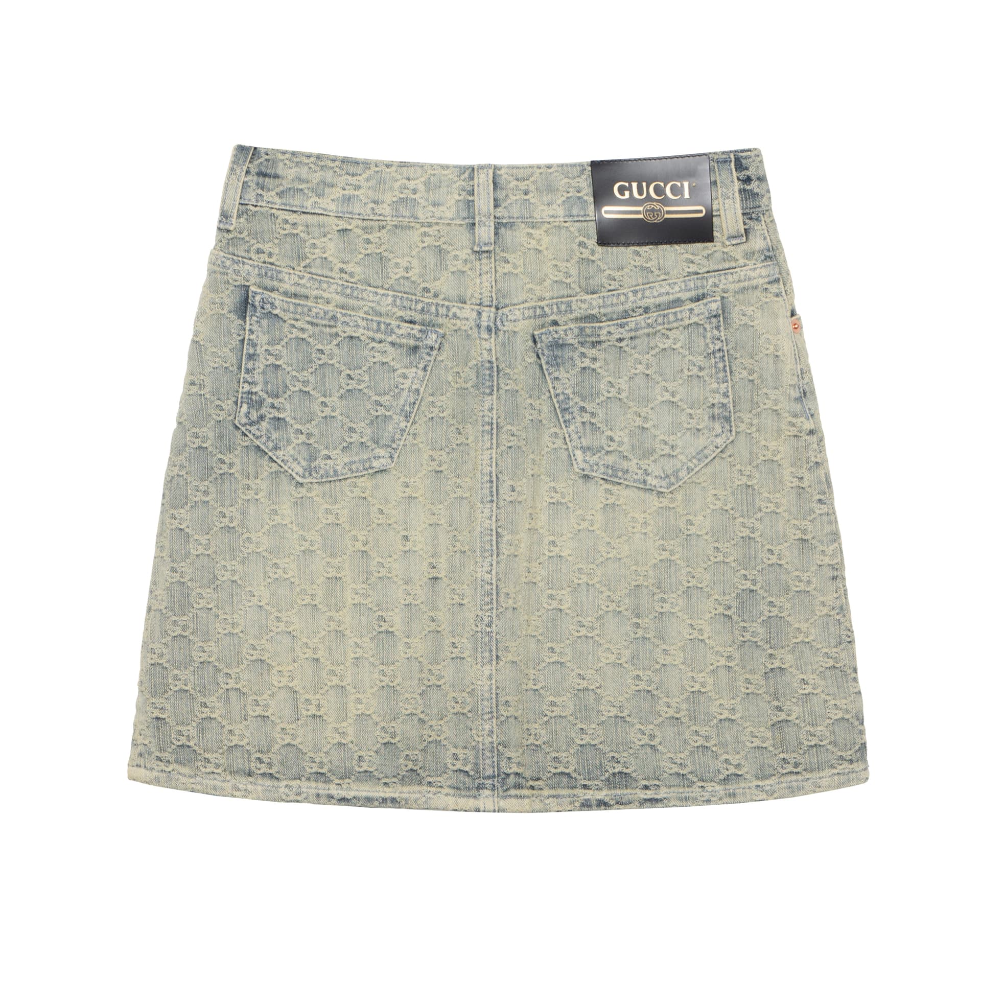GUCCI SS22 GG Jacquard Denim Skirt - изображение 2