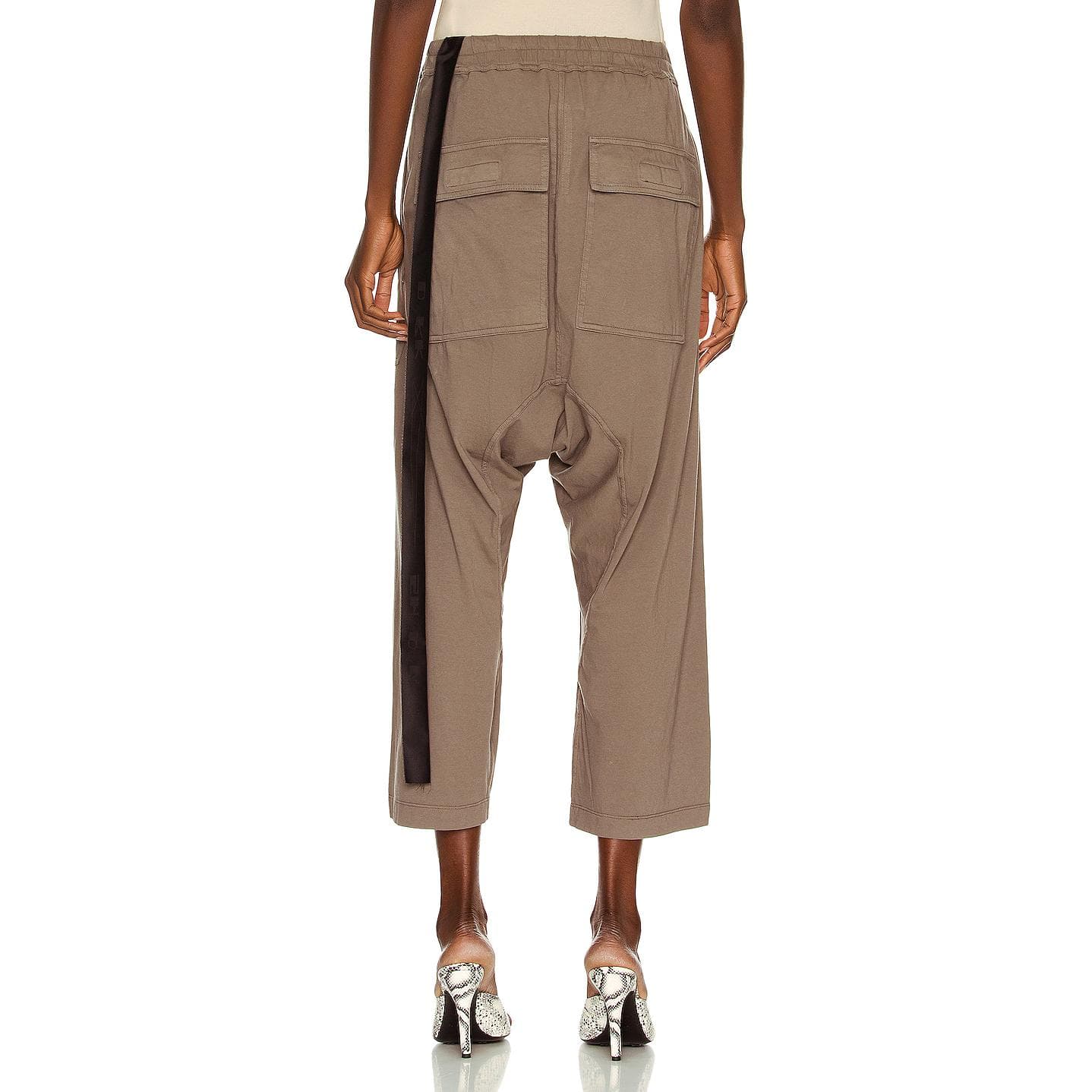 Штаны Rick Owens DRKSHDW Песочный Женские Повседневные Брюки - изображение 4
