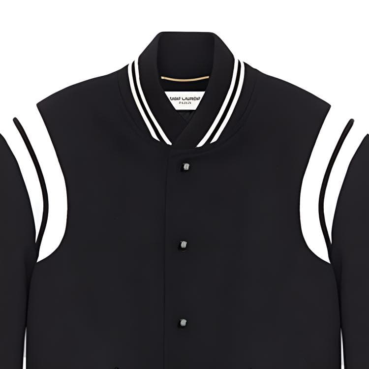 Saint Laurent Striped Baseball Jacket - изображение 7