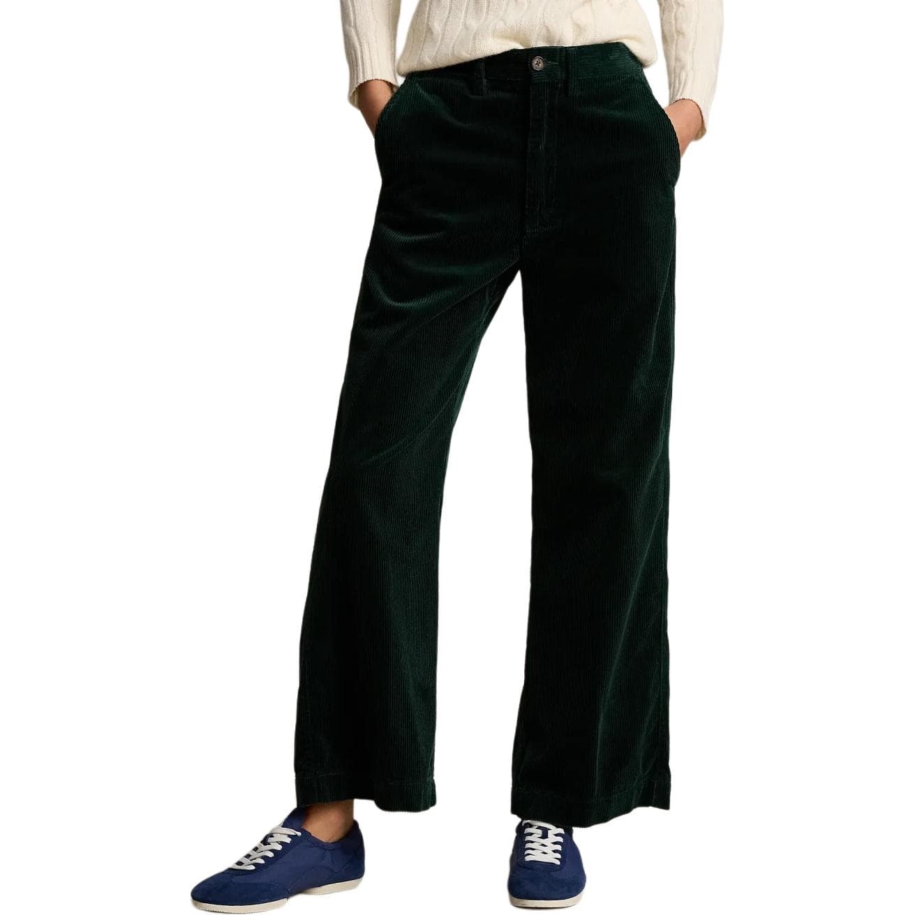 Штаны Polo Ralph Lauren FW24 Повседневные брюки женские Преппи зеленые - изображение 3