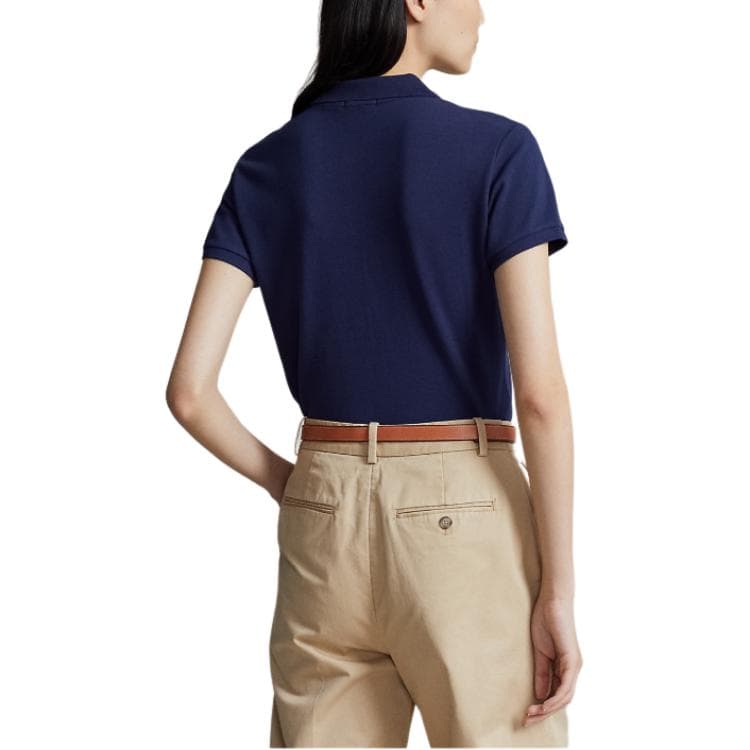 Polo Ralph Lauren Поло Облегающий Женские Темно-синий - изображение 5