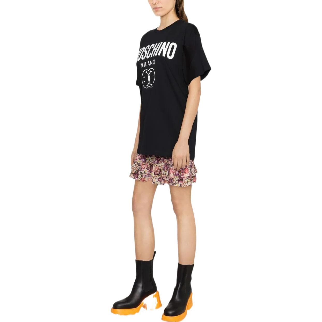 Футболка MOSCHINO FW22 Double Smiley LogoT - изображение 4
